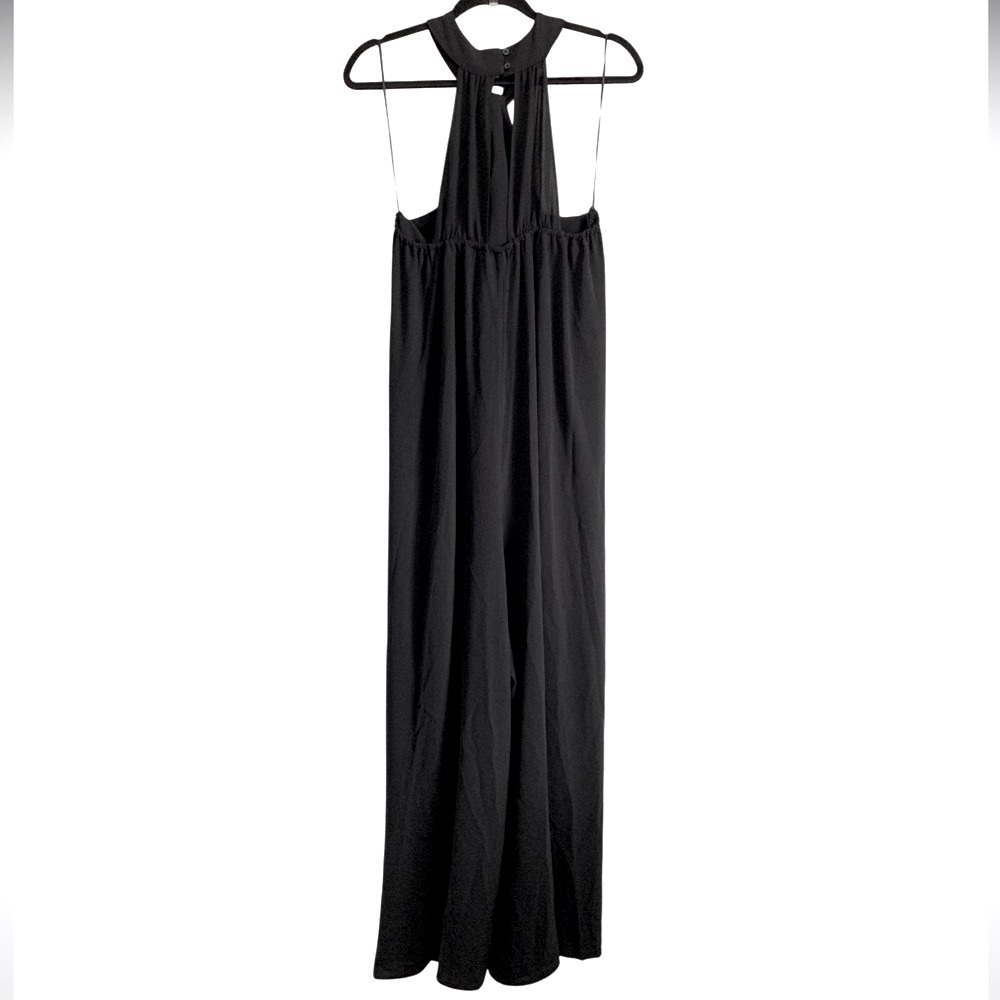 Nine West Sleeveless Wide Leg Halter Jumpsuit